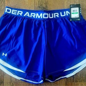 Brand New With Tags! Women’s Large Royal Blue Under Armour Athletic Shorts